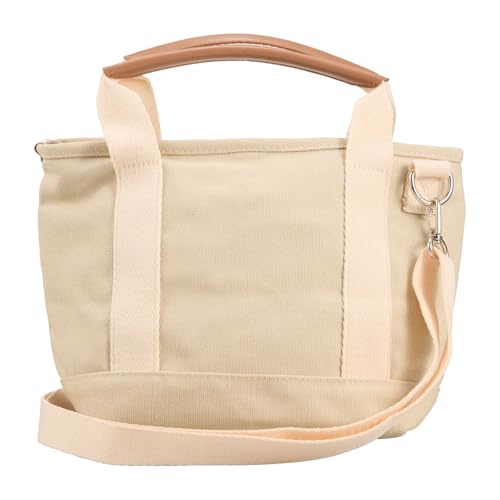Hapitas 2-Way Insulated Tote Bag with Shoulder Strap, Canvas Lunch Bag, Miffy Women's, Ivory Face