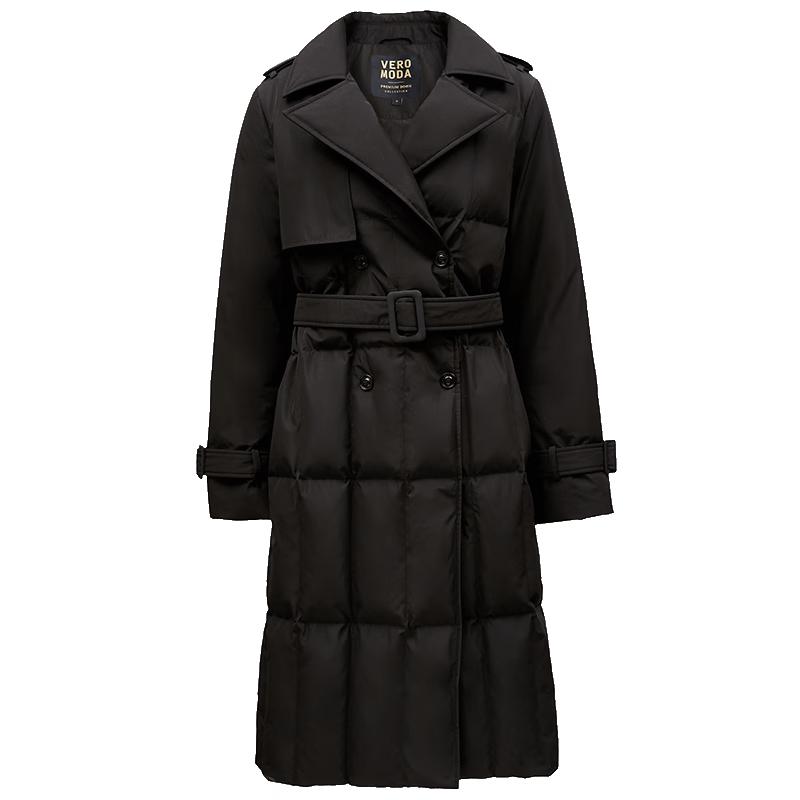 

VEROMODA Women s Double-Breasted Belted Duck Down Jacket S