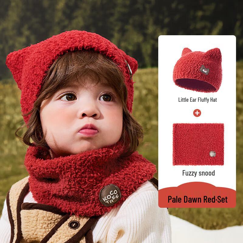 Kocotree Baby Plush Ear Hat and Scarf Set
