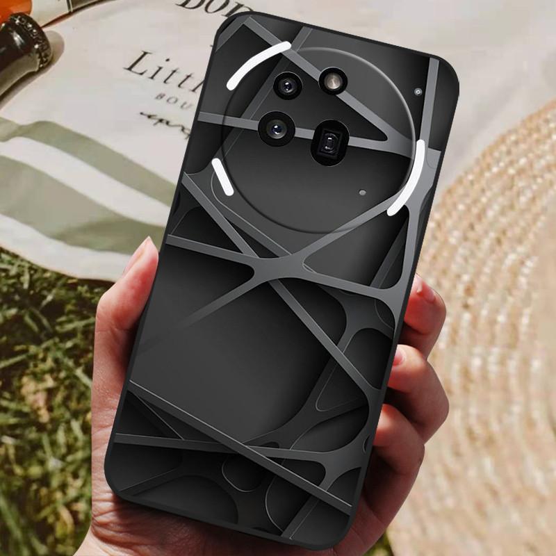 For Nothing Phone 3A Pro Case Phone3A Pro Cool Painted Silicone TPU Soft Cover for Nothing Phone 3A Pro A059P Cases Black Shells