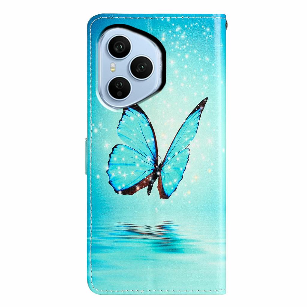 Pour Honor 400 Pro 5G (Global) Étui Portefeuille en Cuir PU avec Impression de Motifs, Support, Housse de Téléphone avec Lanière