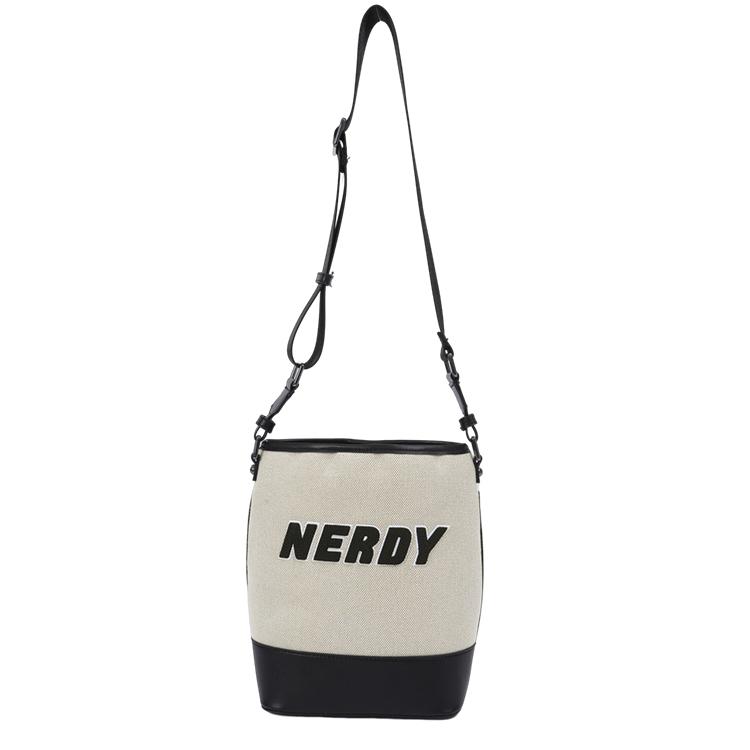 New NERDY Fabric Bucket Bag Shoulder Bag Women's Light Brown PNEX23AA03