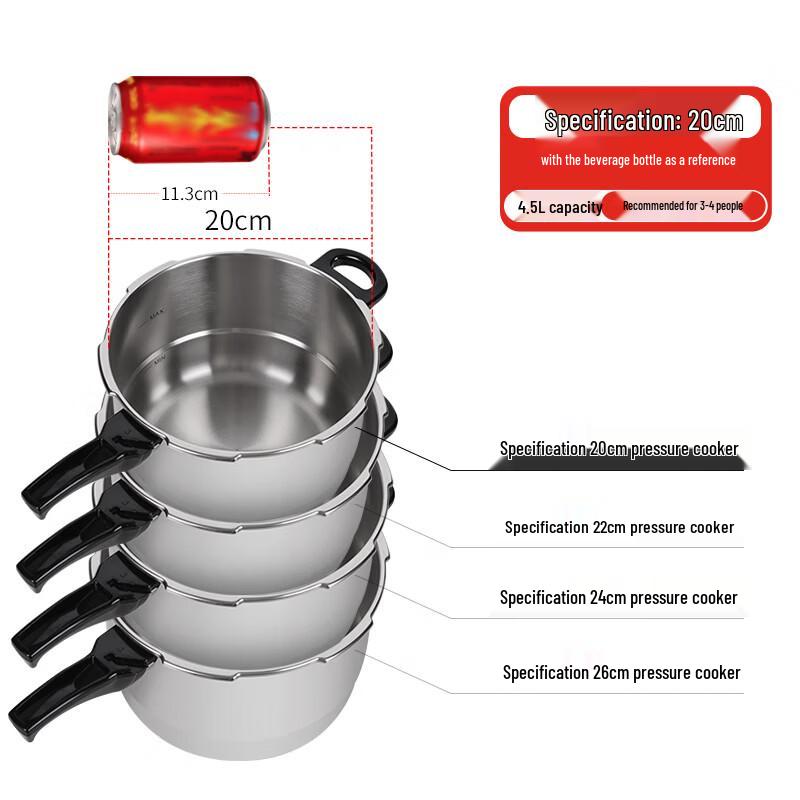 Shuangxi Dual-Use Stainless Steel Pressure Cooker with Steamer