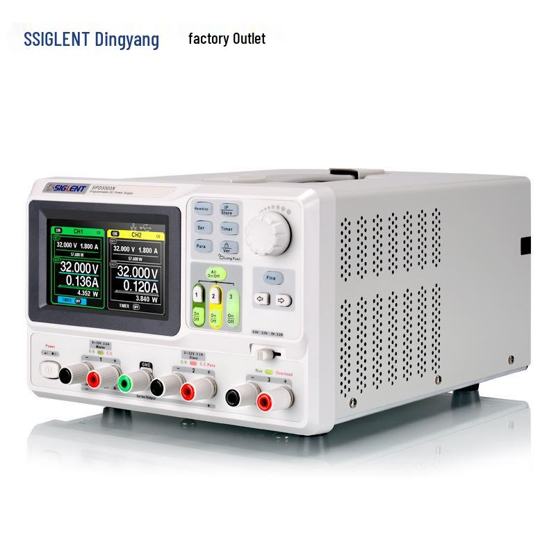 Siglent SPD3303X-C Programmable 3-Channel DC Power Supply, 32V/3.2A*2, 5V/3A