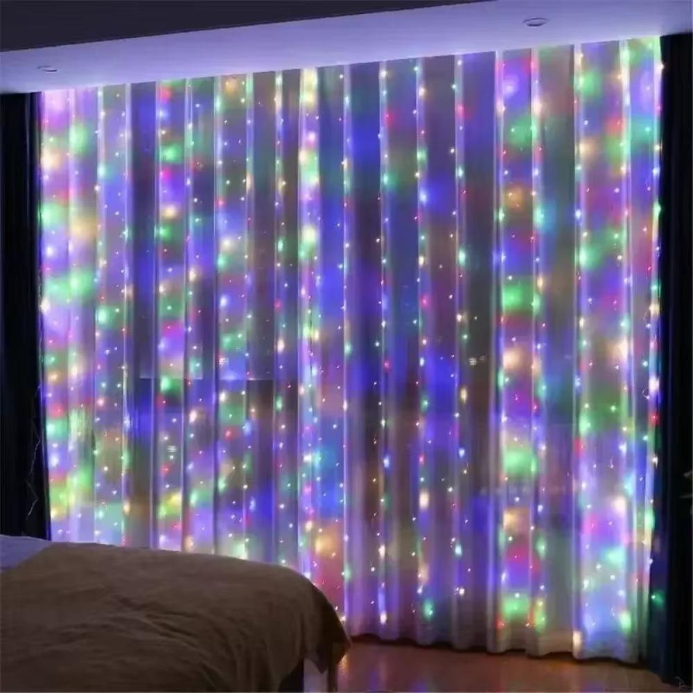 

USB Powered Curtain Lights 1m/2m/3 meter Festoon Lights Curtain Style LED String Lights Bedroom 3*1 meter різнокольоровий
