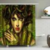 Medusa Shower Curtain Gothic Horror Mythological Snake Pattern Bathroom Decor Dark Fantasy Wall Art Home Textile