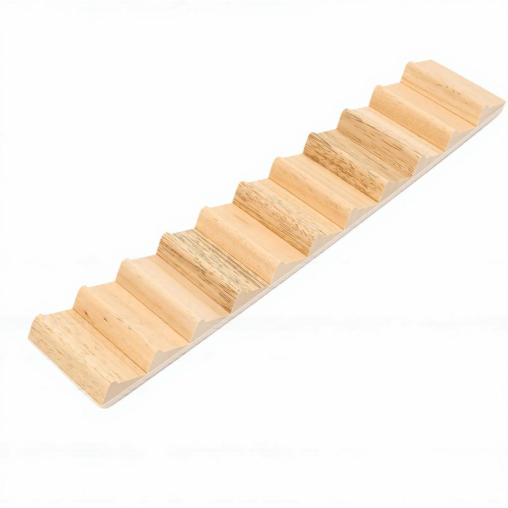 1:12 Scale Miniature Stairs Unpainted Wooden Dollhouse Staircase with Pre Assembled Steps