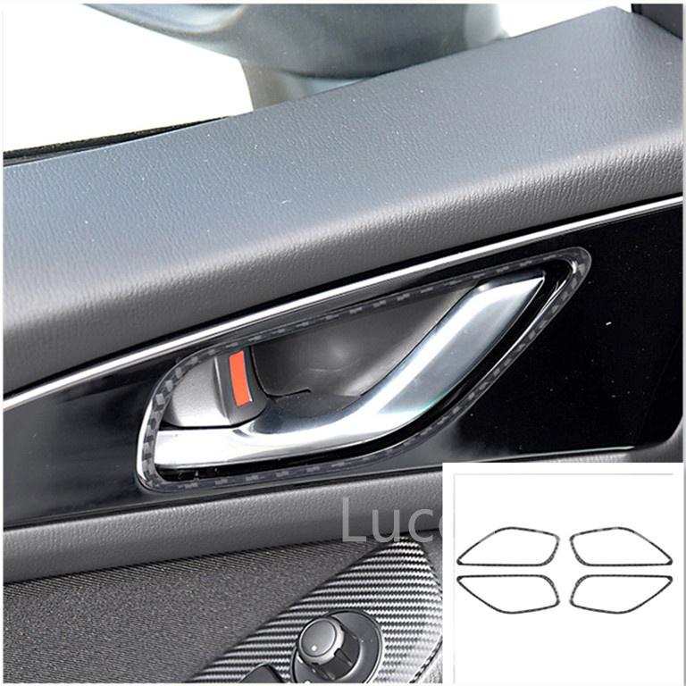 Carbon fiber For Mazda 3 Axela 2013-2016 Accessories Gear Panel Center Console Dashboard Ac Air Outlet Vent Cup Holder