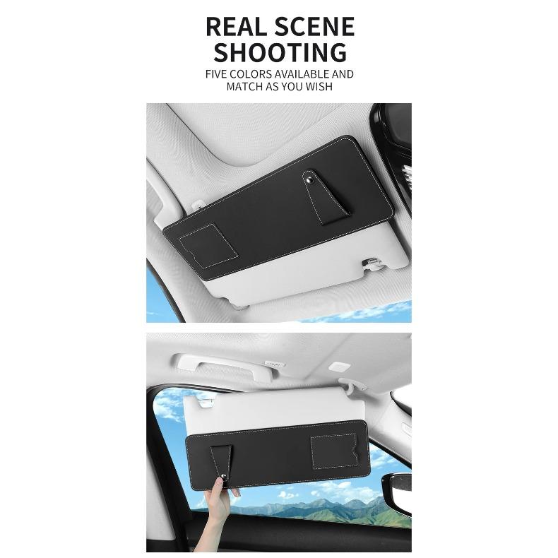 Car Sun Visor Extender Can Store Sundries Sun Blocker Car Window Glasses And Card Storage Blocker Universal For Auto Accessories