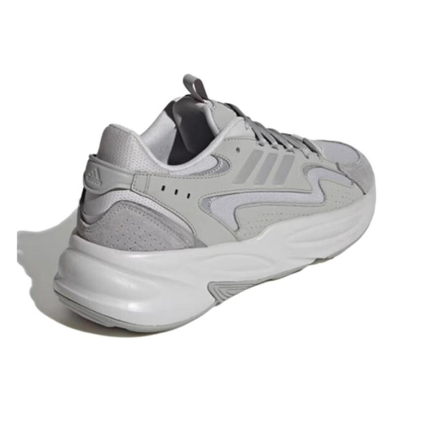 Adidas Fashionable Fabric Shock Absorbing Durable Breathable Low Top Running Shoes Unisex Sneakers Gray JS3025
