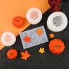 3D Pumpkin Candle Epoxy Mold Maple-Leaves Fondant Mold Halloween Theme Cupcake