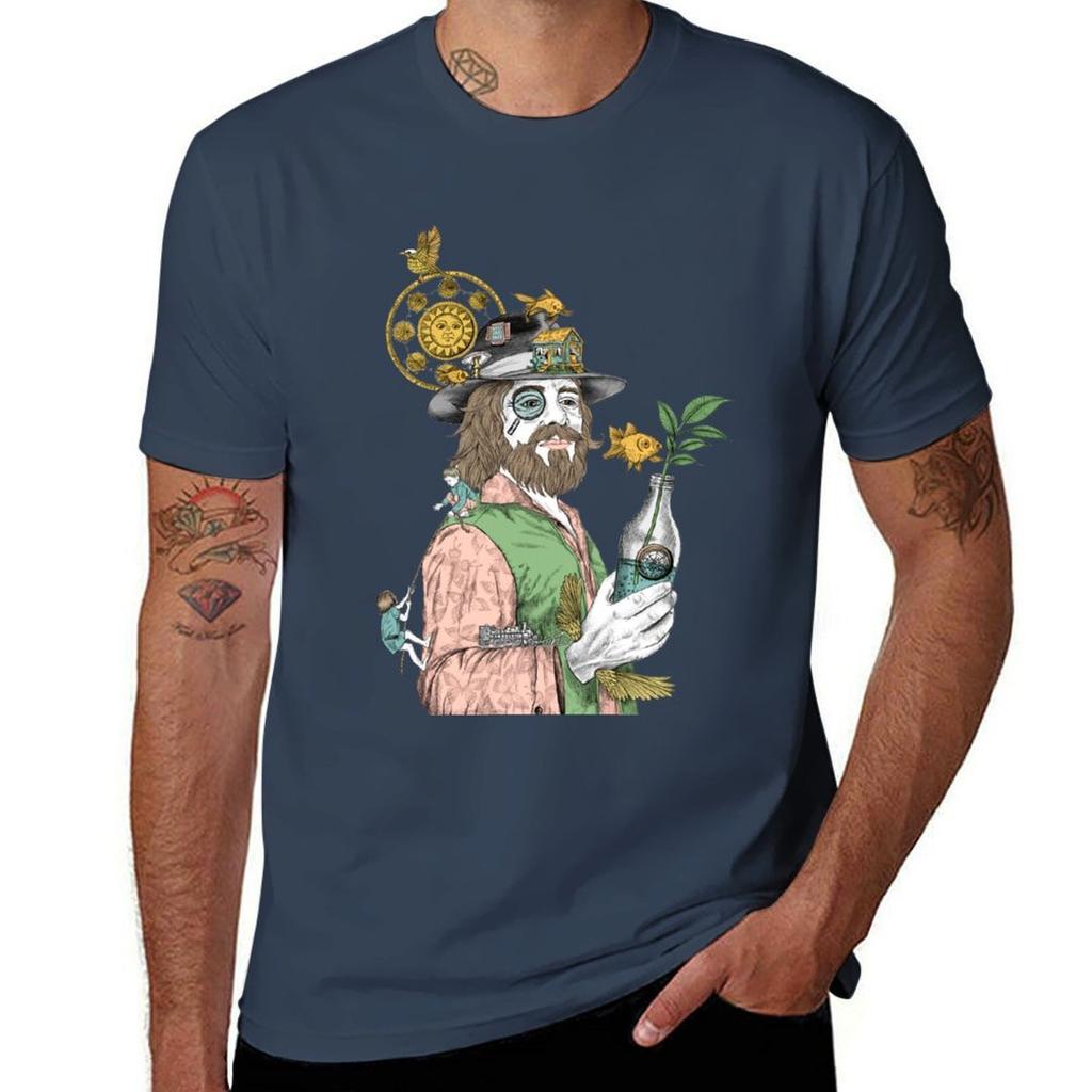 Melquiades - One Hundred Years of Solitude T-Shirt Man T Shirt Cotton Graphic T Shirts for Man T-Shirt