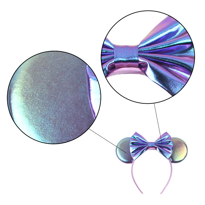 Einfarbiger Mausohren-Stirnband für Mädchen Frauen Geburtstagsparty Haarband Festival Cosplay Haarschmuck