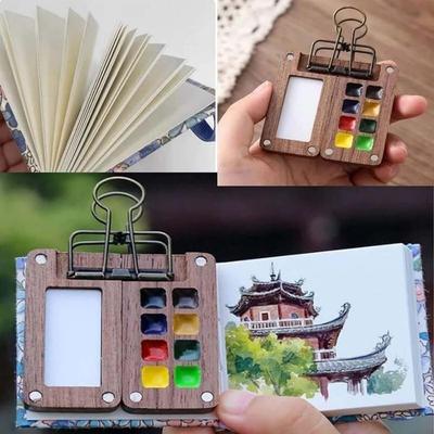 Pocketartist Watercolor Travel Set,Watercolor Travel Set,Travel Paint Palette, Mini Portable Watercolor Travel Set