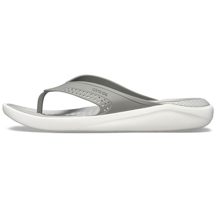 Crocs Literide Beach Flip Flops Men Footwear Gray 205182-06J
