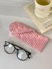 Girly Soft Quilted Eyeglass Case: Portable, Printed, Anti-Pressure Sunglasses Bag