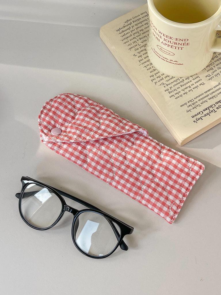 Girly Soft Quilted Eyeglass Case: Portable, Printed, Anti-Pressure Sunglasses Bag