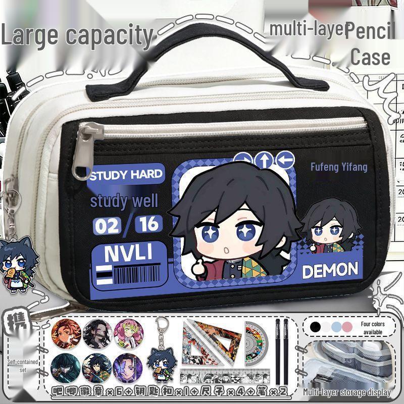 Demon Slayer Mitsuri Kanroji Large Capacity Pencil Case for Students