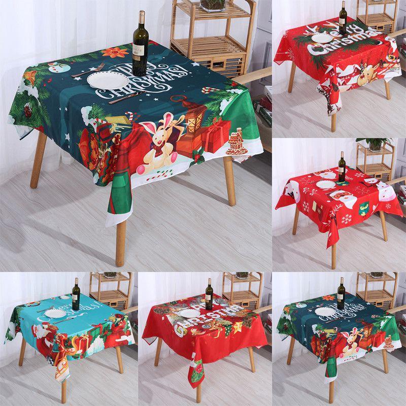 Stylish Polyester Christmas Table Cloths Featuring Bright Colors And Oil-proof Design