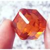 Fabulous Brazilian Orange Topaz A+ Natural Cube Cut 94-96 Ct Certified Gemstone