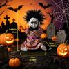 Halloween Horror Doll With Motorized Head Lifting And Glowing Eye Sound Effect Party Supplies For Party Decoration