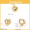 Geometrischer Edelstahlring mit 18 Karat Vergoldung für Damen und Herren