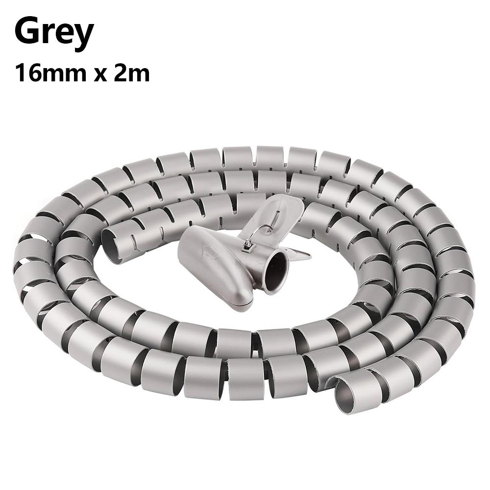 Universeller 2M Flexibler Schwarzer Kabelschutz Wickelband Leitung Aufgerolltes Managementrohr für Büro Kabel Organizer Abdeckung Hülle