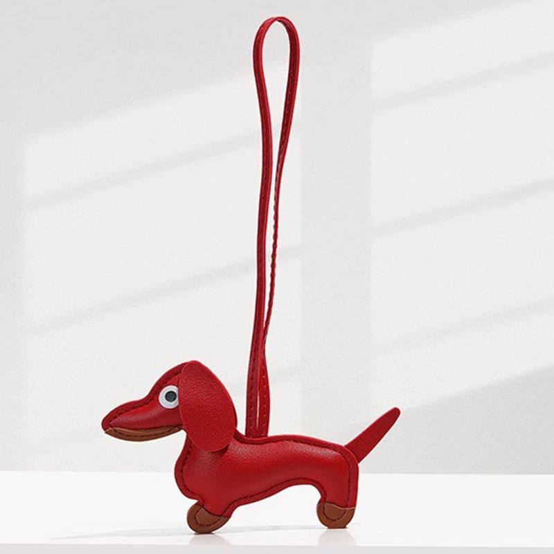 

2025 Cartoon Dog Leather Keychain - Personalized Couple Accessories for Women & Men
