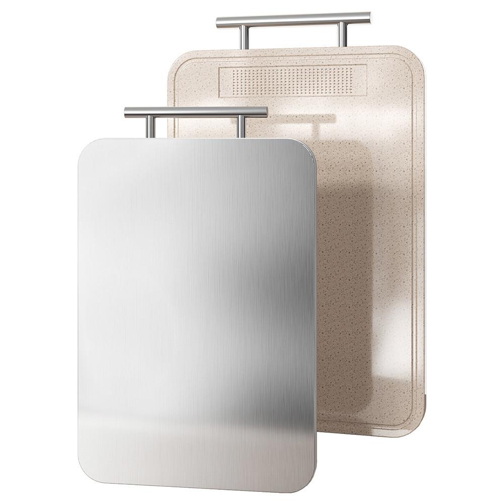 Stainless Steel Multifunctional Chopping Board New Double-sided Cutting Board Food Grade Wheat Straw Chopping Block