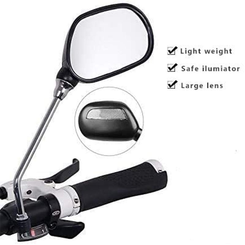 Flat Reflective Rearview Mirror for Bicycles - Safety Equipment for Mountain Bikes and Electric Vehicles