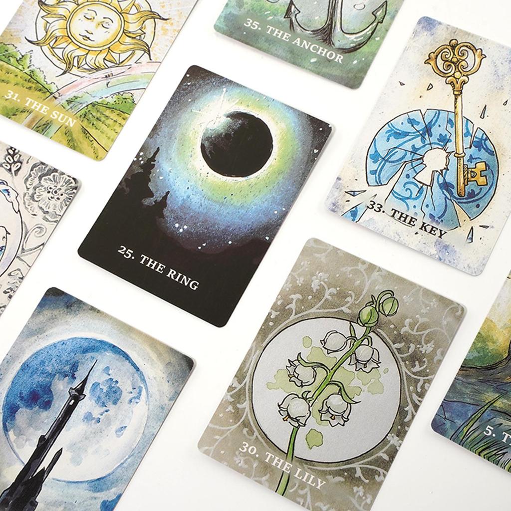 9*6cm The Paper Oracle Lenormand Deck 36 Pcs Cards