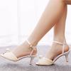Fashion Plus Size 34-43 Shoes for Women Summer Luxury Fashion Wedding Party Evening Pearl Peep Toe High Heel Buckle Sandalias De Mujer