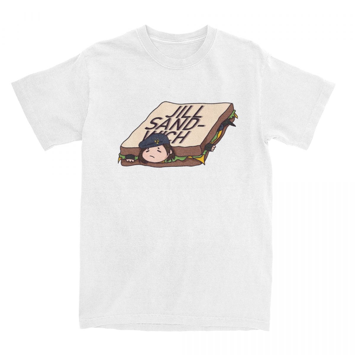

Men s Jill Sandwich T Shirt Residents Evils Game 100% Cotton Clothing Vintage Short Sleeve Crew Neck Tees 4XL 5XL T-Shirt XXXXXL бордовий