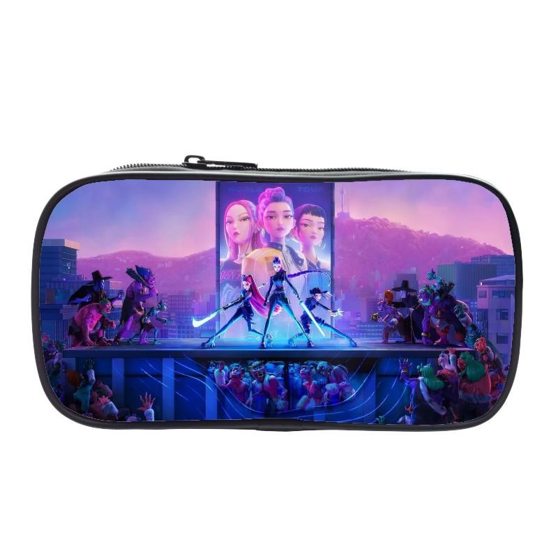 New Printed Witch Huntrix Kpop Student Pencil Bag Kpop Storage Stationery Bag Pencil Bag Men and Women
