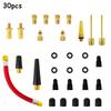 15Pcs Bike Tire Valve Pump Adapters,Brass Presta Schrader Valve Adapter Tools, Ball Pump Needle, Presta Valve Adapter Bike Pump