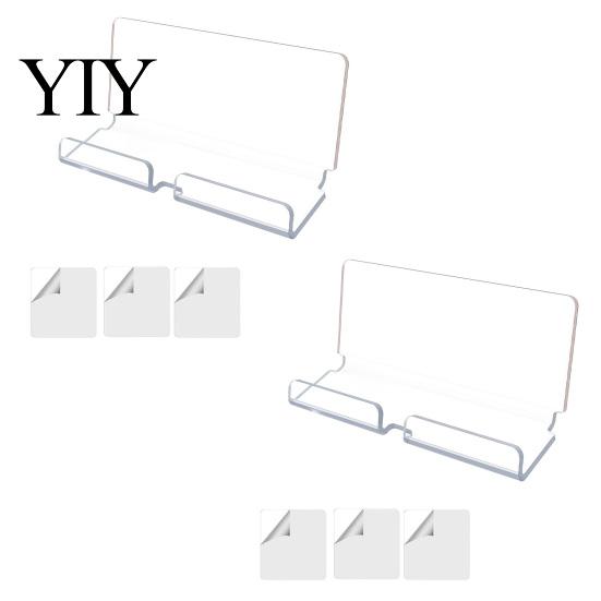 Clear Acrylic Wall Stand Tablet Mount Holder, Universal Mounted Smartphone Stand, Smooth Surface Phone Holder Cable And Charging Hole Organizer