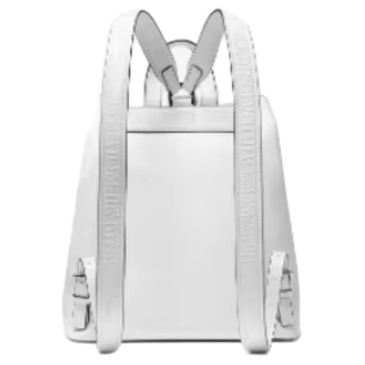 Michael Kors Quinn Hardware Design Brand Tag Leather Backpack Medium Women backpack White 30S6SQNB6L-WHITE