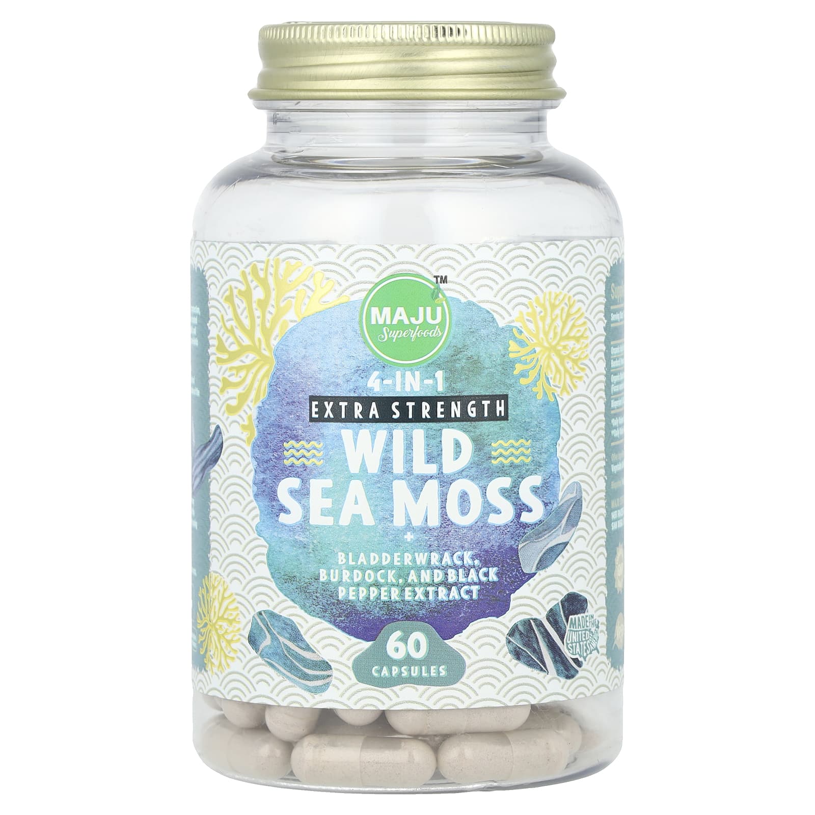 

Wild Sea Moss, Extra Strength, 60 Capsules