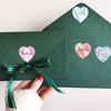 500 Stickers/Roll Ins Style Multicolor Thank You Self-Adhesive Roll Stickers, Simple Heart/Shape Suitable for Gift Wrapping Boxes, Envelopes