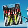 15Pcs/Set Strong Buoyancy Angling Float Bright Surface Lightweight Vertical Buoy Sea Fishing Assorted Angling Lures for Night Fishing