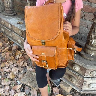 Kişiselleştirilmiş Deri Sırt Çantası Vintage Dizüstü Sırt Çantası unisex için Kahverengi Deri Sırt Çantası Çanta Koleji Okul Sırt Çantası Hafta Sonu Seyahat Sırt Çantası