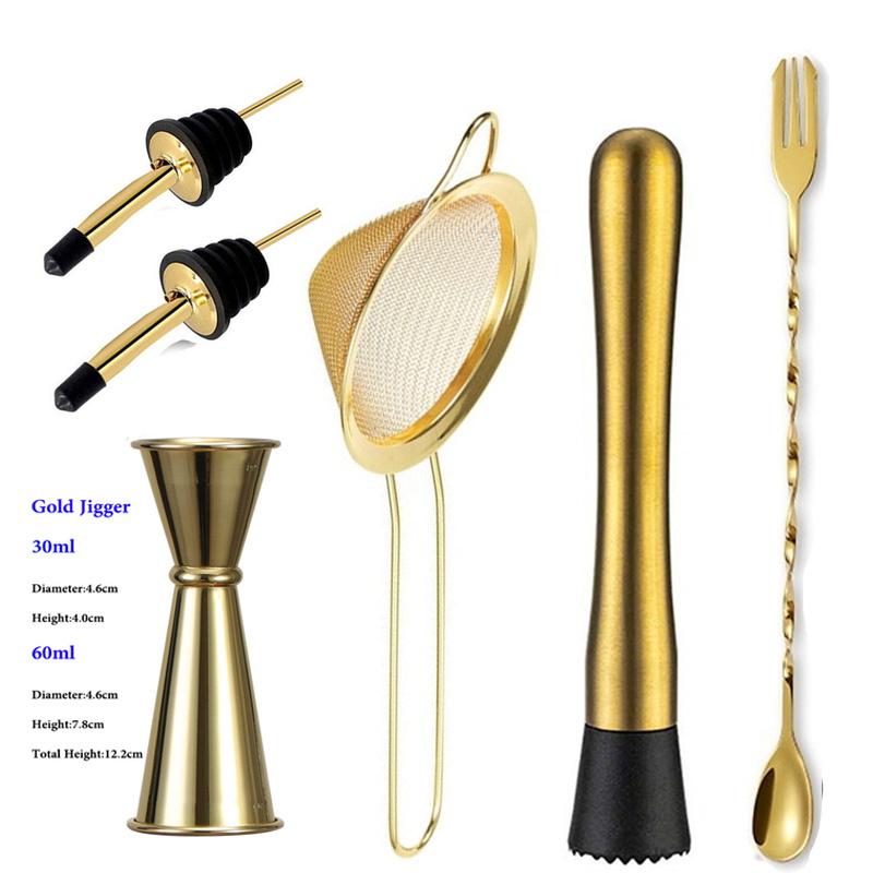 Professional Stainless Steel Bar Tools, Stir Bar Tool, Cocktail Stir Bar, Mixing Spoon, Cocktail Picks, Mojito Stir Bar Tool Kit