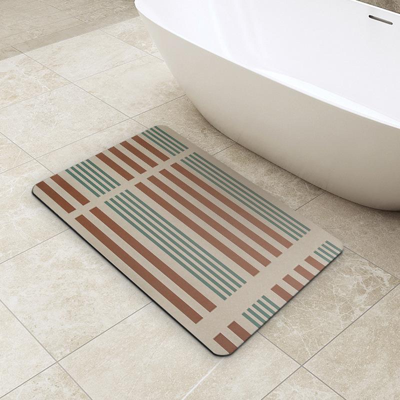 Light Luxury Ins Wind Diatom Mud Floor Mat Bathroom Bathroom Anti Slip Absorbent Foot Mat Shower Room Door Foot Mat