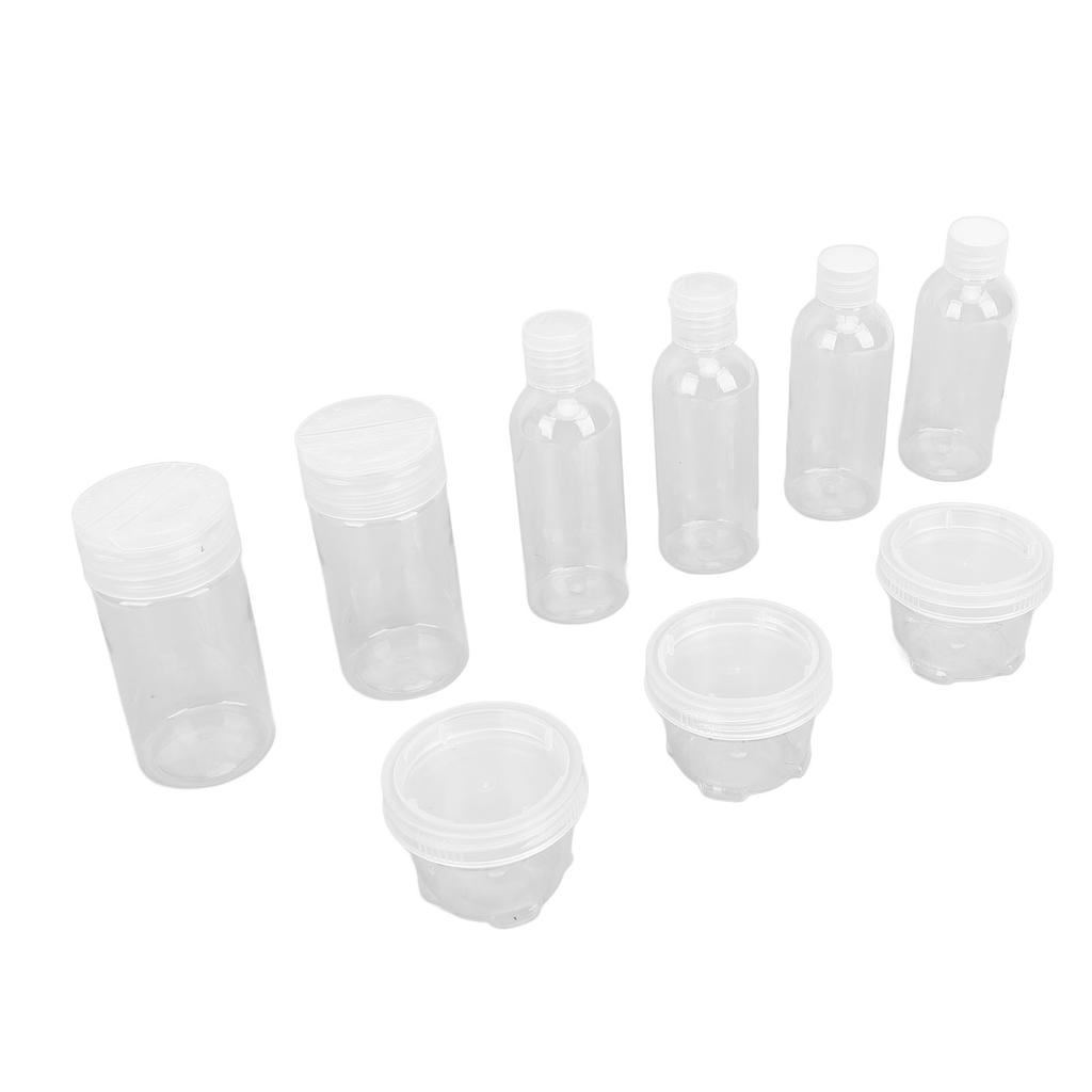 Outdoor Spice Bottle Set Transparent Portable PET Seasoning Jar Kit with Bag for Camping Picnic BBQ