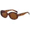 Women's Vintage Oval Sunglasses Premium Brand Designer Small Oval Sun Glasses Unusual Retro Fashion Women Sun Glasses