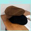 Solid Classic Corduroy Color Beret Cap With Warmth Sunshade For Winter Gift