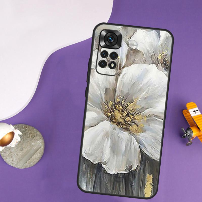 3D Flower Relief Case For Xiaomi Redmi Note 13 Pro 14 12 9 10 11 Pro 10S 11S 12S Redmi 10C 13C 14C 12C Cover