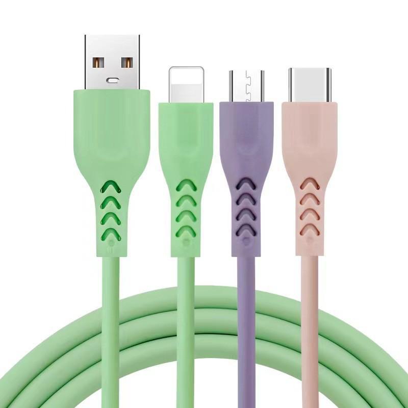 6A 66W Super Fast 3-in-1 Charging Cable for Huawei V8/Android, 120W Braided One-to-Three Data Cable