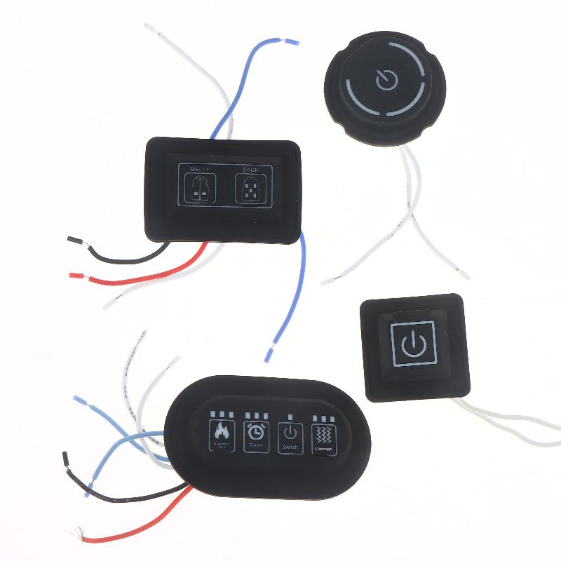 1Pcs 3 Speed Button Switch Heated Vest Pants Electirc Heating Waistband Diy Temperature Controller Universal Button Switch