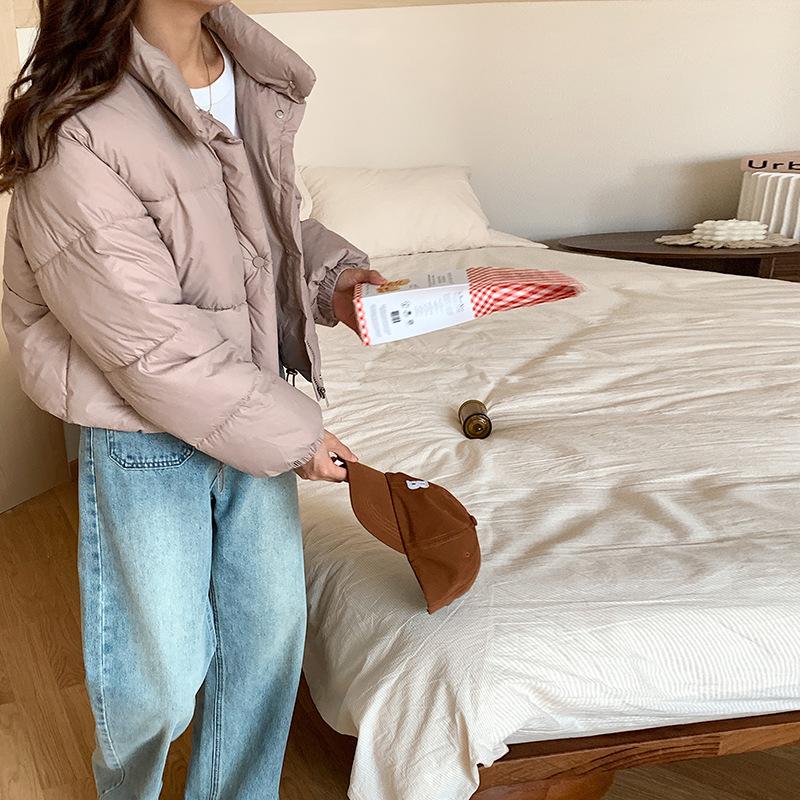 2023 New Standing Collar Fashion Casual Short Down Coat Female Student Coat Winter